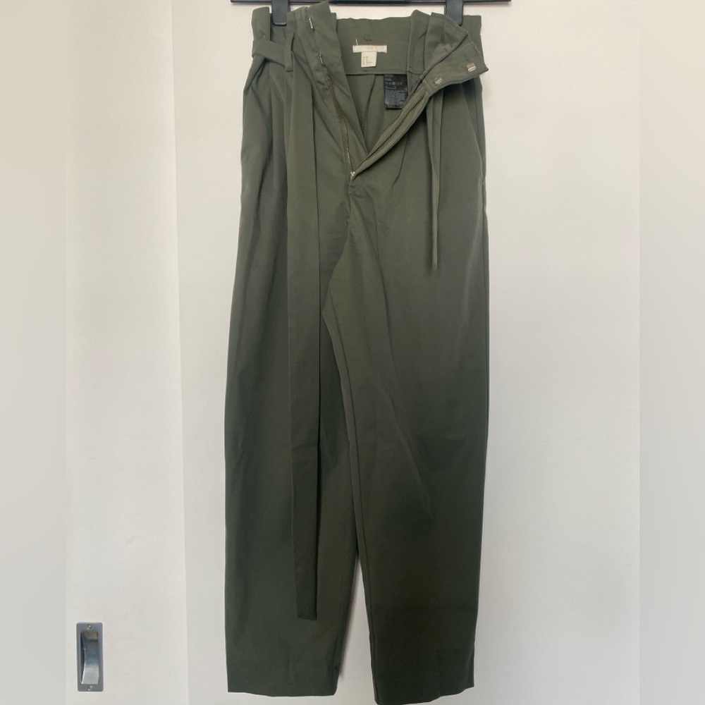 Dark Green High Waist Office Trousers - Size 6 - H&M - Picture 3 of 11